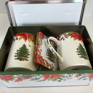 Spode Christmas Tree Mug Tin set